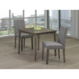 Titus Luxe 3pc Wood Dining Set in Grey Titus