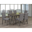 Titus Luxe 7pc Wood Dining Set in Grey Titus