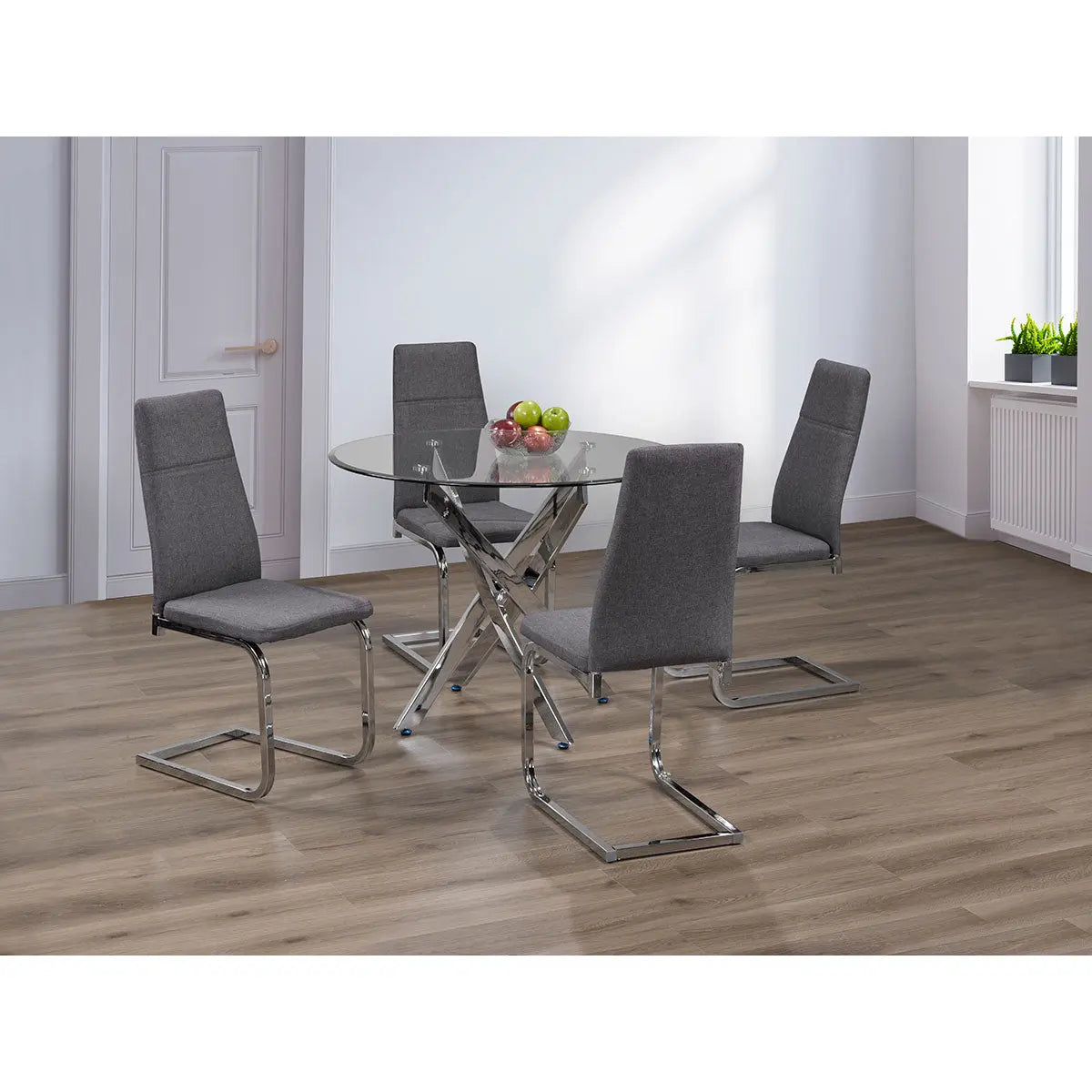 Titus Sleek 5pc Glass Dining Set Titus