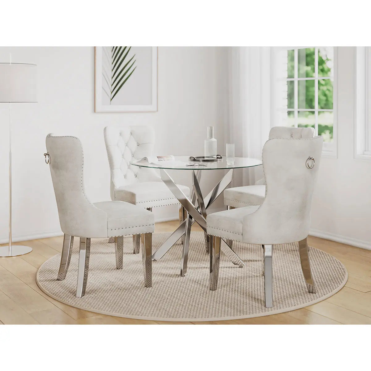 Titus Divine 5pc Glass Dining Set Titus