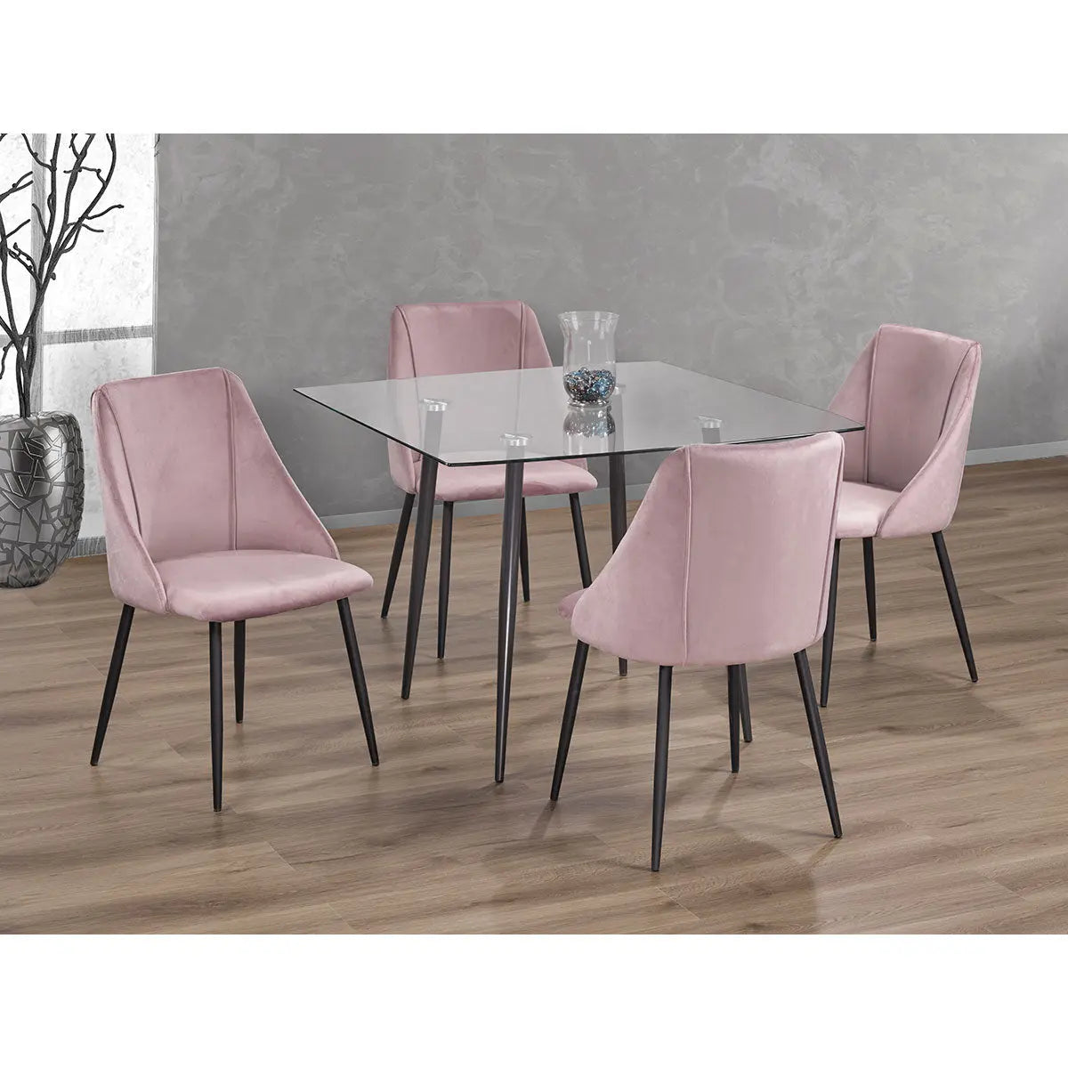 Titus Swish 5pc Glass Dining Set Titus