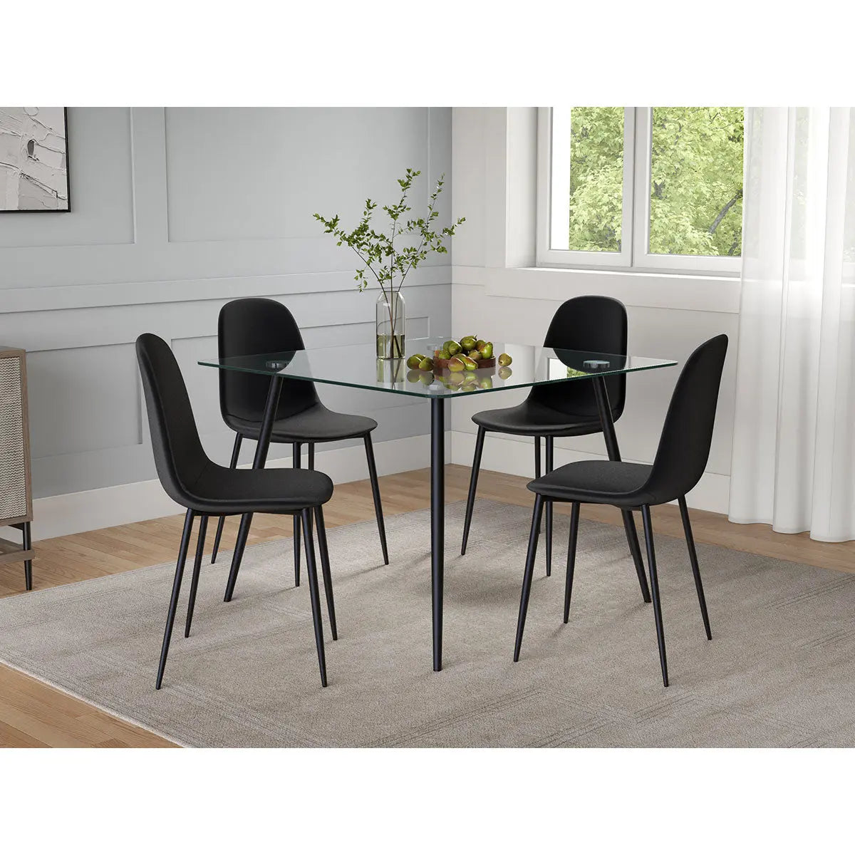 Titus Velvety 5pc Glass Dining Set Titus