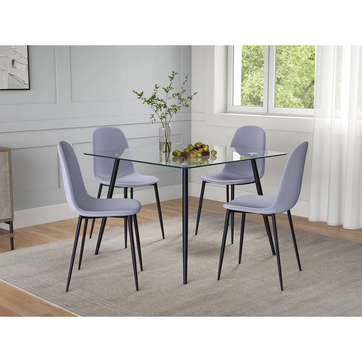 Titus Velvety 5pc Glass Dining Set Titus