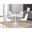 Titus Regal 5pc Wood Dining Set in White Titus