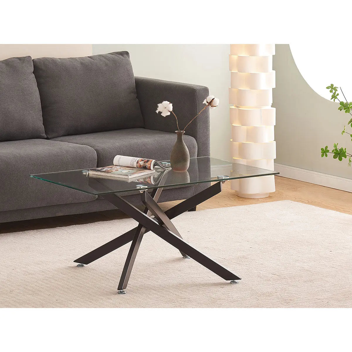 Titus Glass Coffee Table T5006C Titus