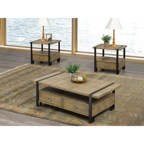 Horizon 3pc Coffee Table Set in Antique Titus