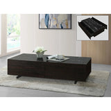 Titus Black Marble Storage Coffee Table Titus