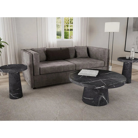 Titus Marble 2pc Coffee Table Set Titus