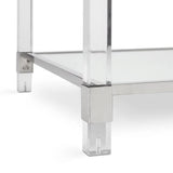 Truman Acrylic Coffee Table - Silver - Xcella