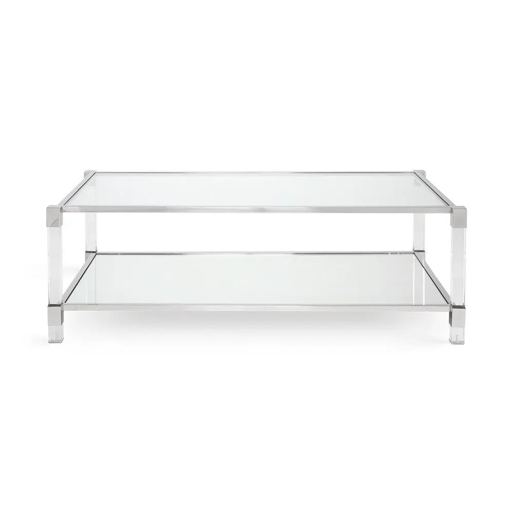 Truman Acrylic Coffee Table - Silver - Xcella