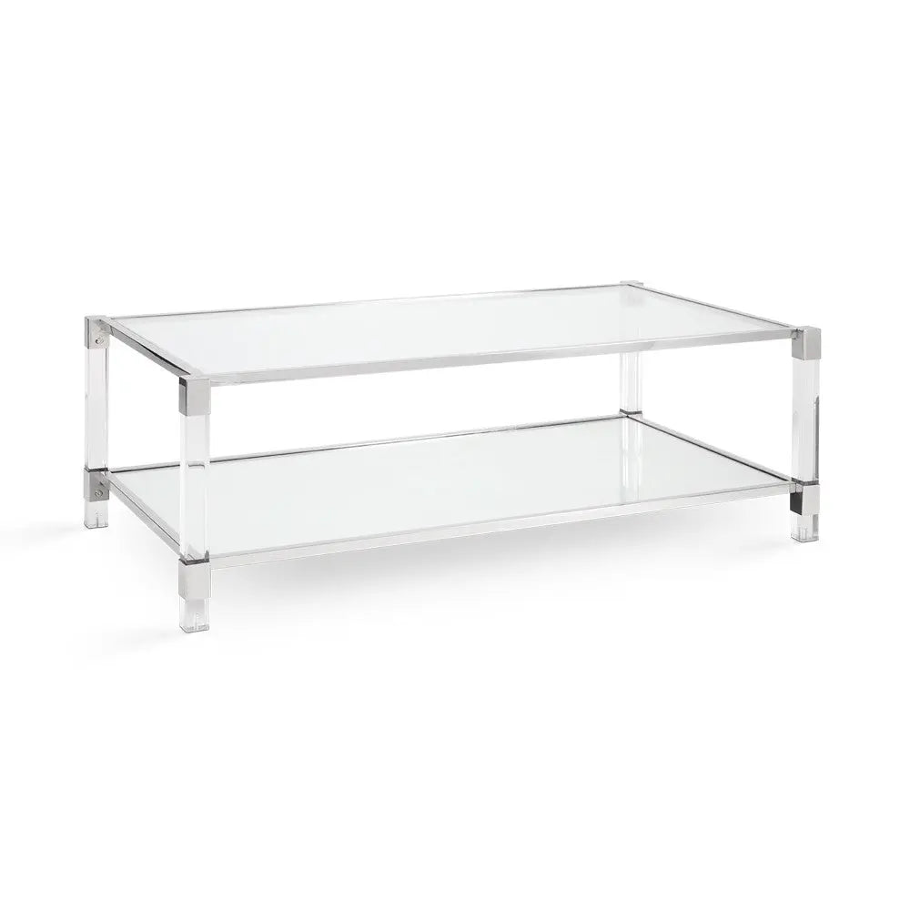 Truman Acrylic Coffee Table - Silver - Xcella