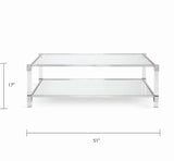 Truman Acrylic Coffee Table - Silver - Xcella