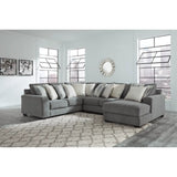 Ashley Castano 4Pc Sectional in Jewel Grey Signature Design by Ashley