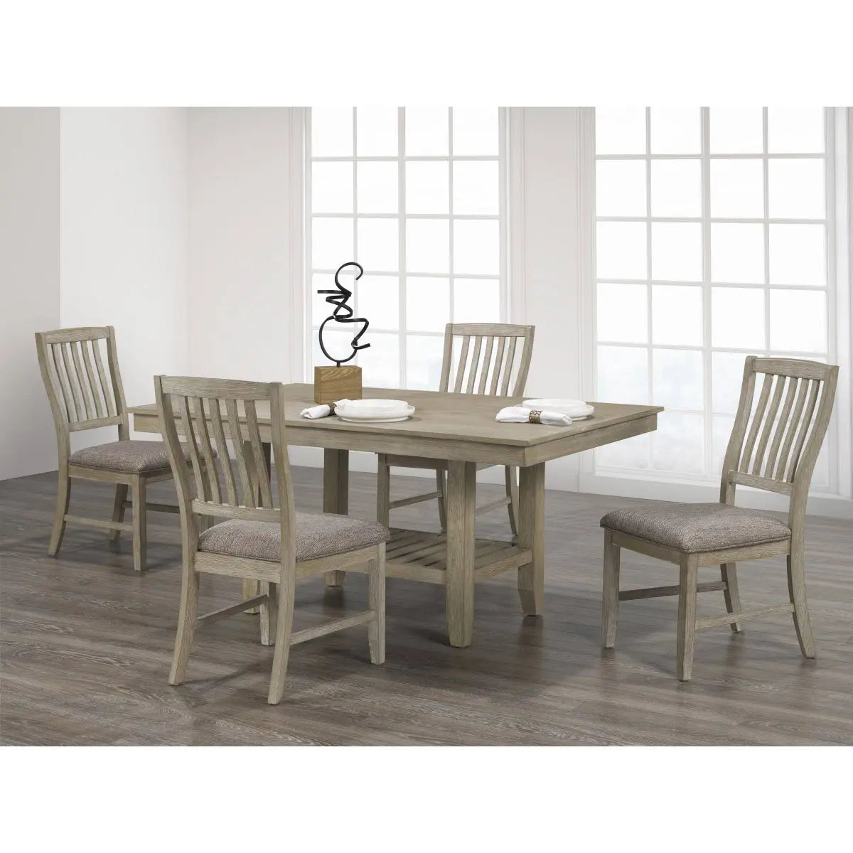 Victory 5-Piece Dining Set in Champagne Brassex