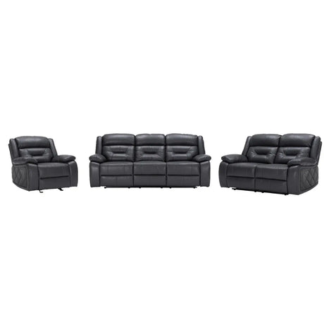 81169 Leather Gel Power Recliner Set VFI