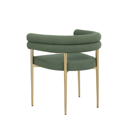 Allure Dining Chair Set in Green Brassex