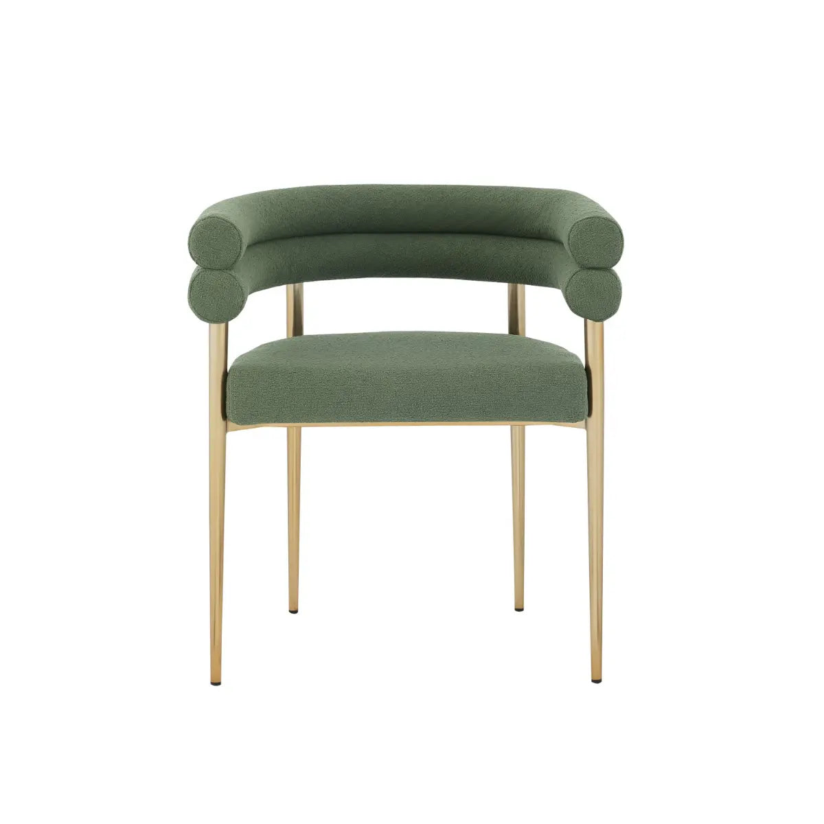 Allure Dining Chair Set in Green Brassex