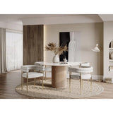 Allure Dining Chair Set in Cream Brassex