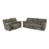 Ashley Alphons Reclining Sofa Set in Putty Signature Design by Ashley