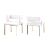 Anthony Dining Chair Set in White Brassex