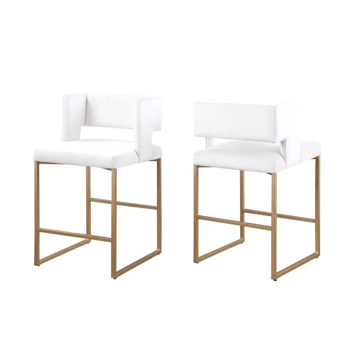 Anthony Barstool Set in White Brassex