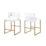 Anthony Barstool Set in White Brassex