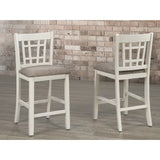 Antique Barstool Set in White Oak Brassex