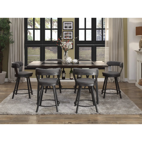 Appert Counter Height Dining Set in Grey M.A.Z