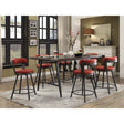 Appert Counter Height Dining Set in Red M.A.Z