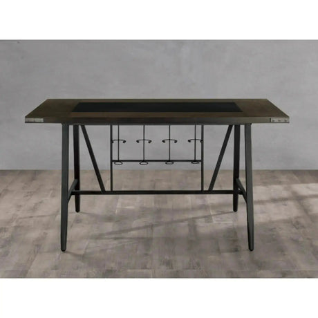 Appert Counter Height Dining Set in Black M.A.Z