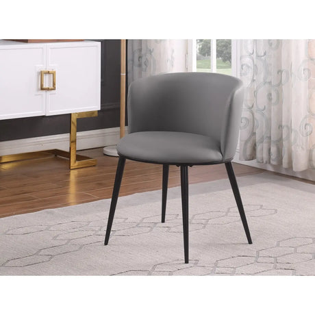 Ariel Dining Chair Set in Grey Brassex