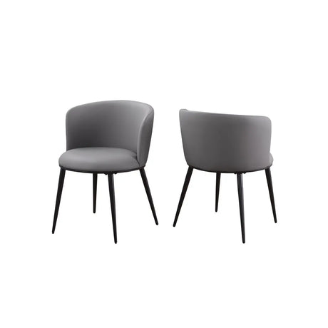 Ariel Dining Chair Set in Grey Brassex