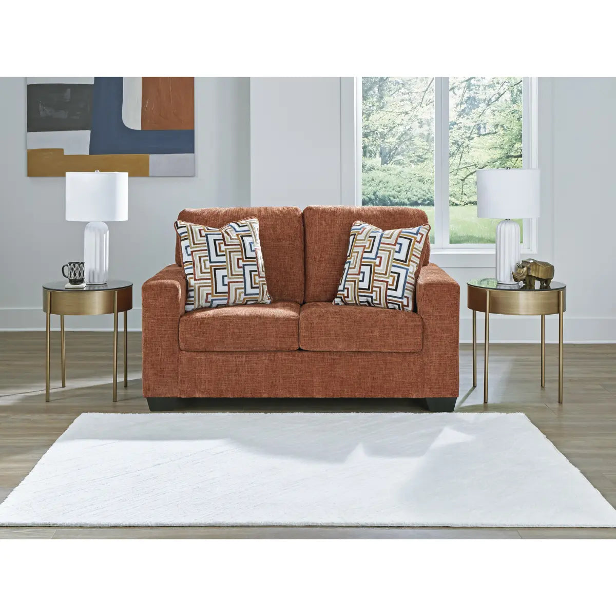 Ashley Aviemore Sofa Set in Rust Signature Design by Ashley