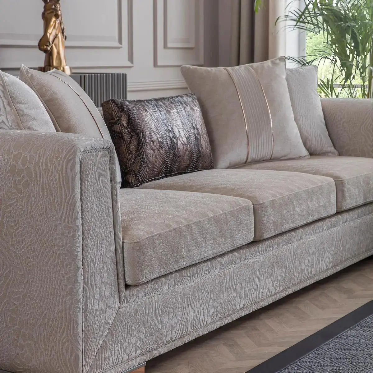 Baron Turkish Sofa Set in Cream Little Spills