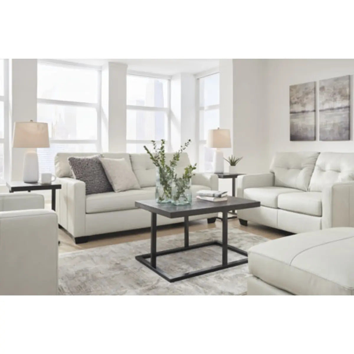 Ashley Belziani Sofa Set in Coconut Signature Design by Ashley