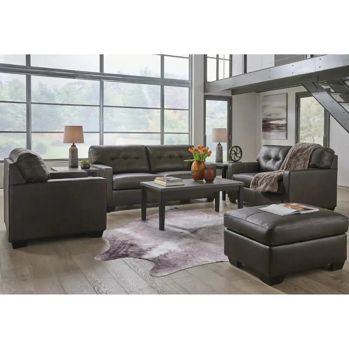 Ashley Belziani Sofa Set in Storm Signature Design by Ashley