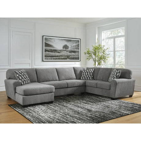 Ashley Birkdale Sectional with LHF Chaise in Grey Signature Design by Ashley