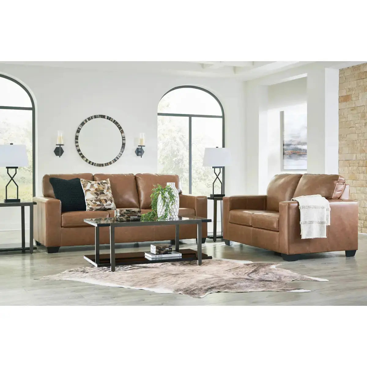 Ashley Bolsena Sofa Set in Caramel Signature Design by Ashley