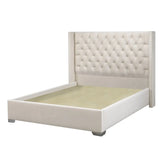 Messina Platform Bed in Beige Brassex