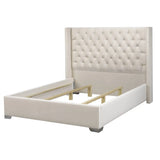 Messina Platform Bed in Beige Brassex