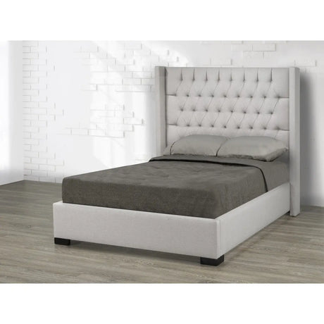 Messina Platform Bed in Grey Brassex