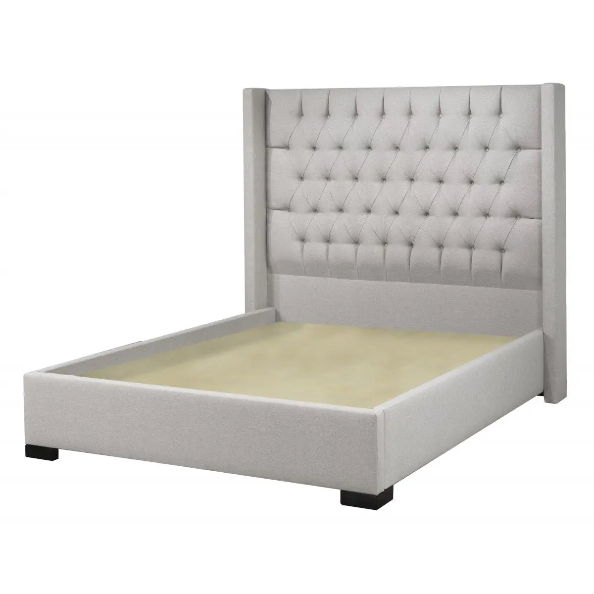 Messina Platform Bed in Grey Brassex