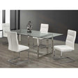 Braxton 5-Piece Dining Set in White Brassex