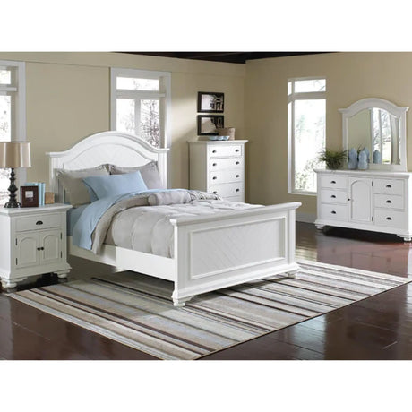Brooke Bedroom Set in White Complete Home Furnish