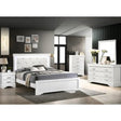 Brooklyn LED Bedroom Set in White Galaxy