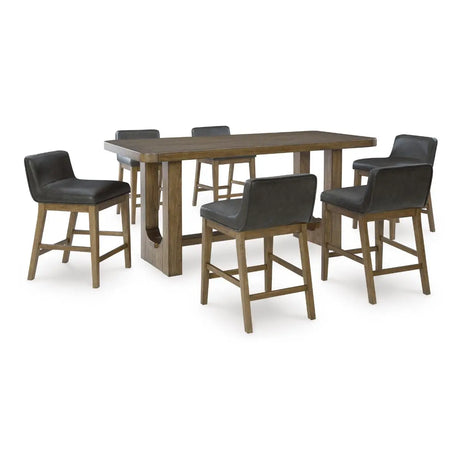 Ashley Cabalynn Pub Dining Set in Brown Signature Design by Ashley