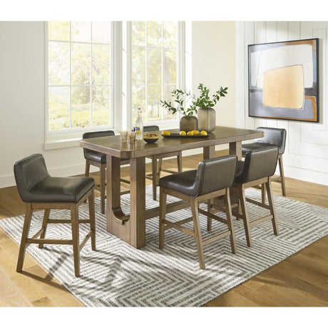 Ashley Cabalynn Pub Dining Set in Brown Signature Design by Ashley