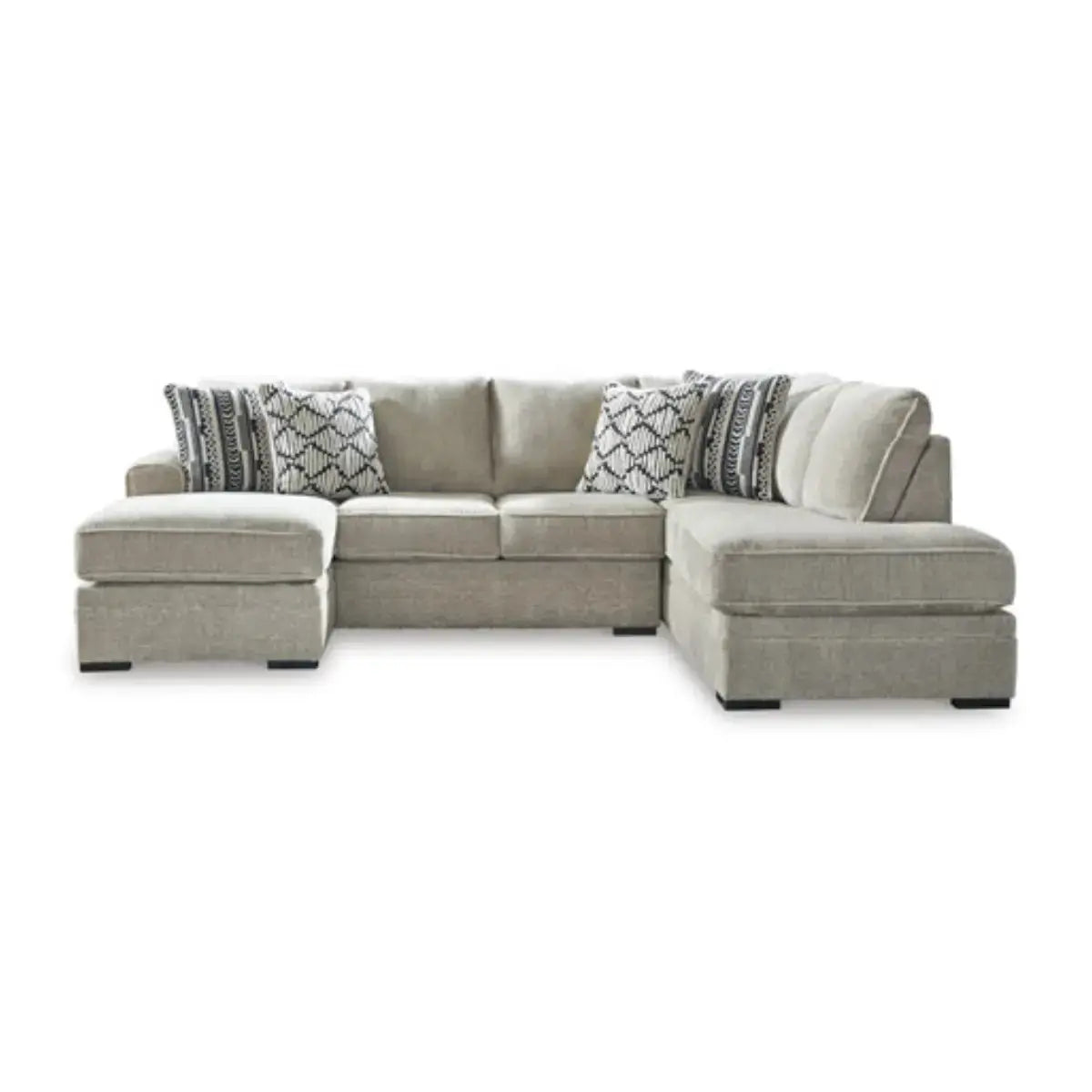 Ashley Calnita Sectional with LHF Chaise in Sisal Signature Design by Ashley