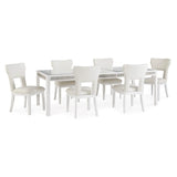 Ashley Chalanna Dining Set in White Signature Design by Ashley