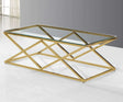 Castor Coffee Table with Glass Top Kwality